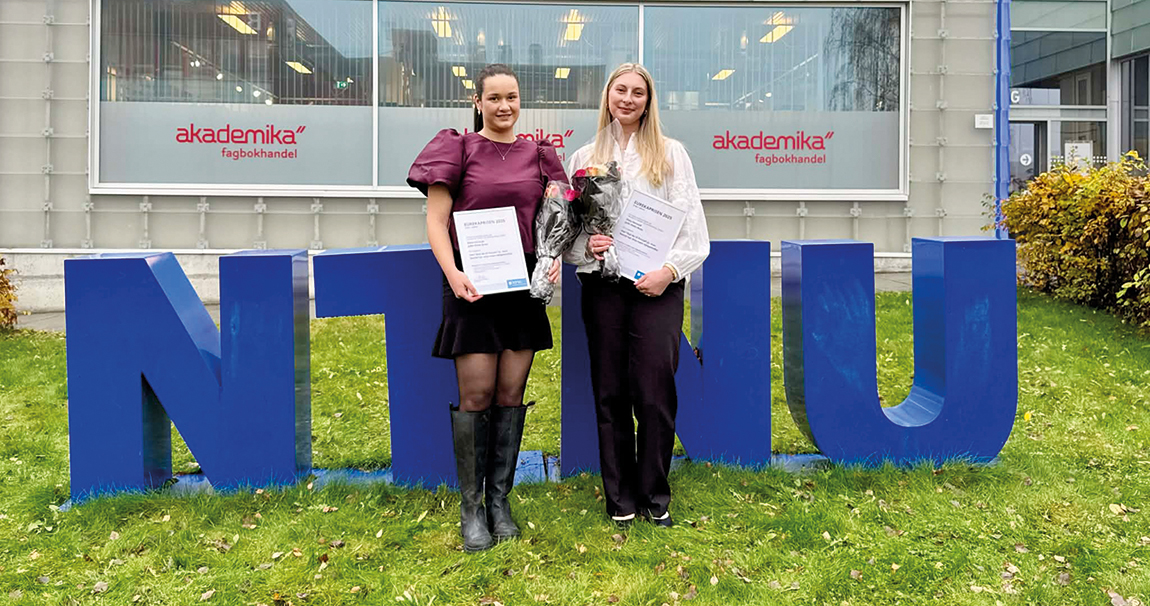 De stolte vinnerne av Eureka-prisen ved Fakultet for medisin og helsefag ved NTNU i Gjøvik i 2025.