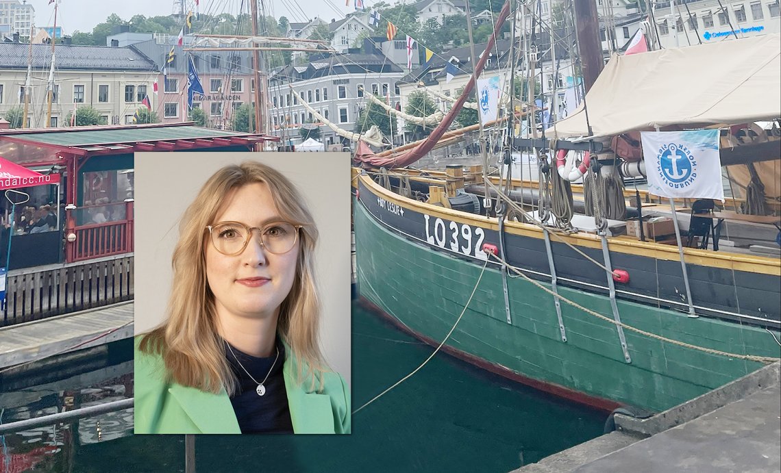 Ergoterapeutenes fagsjef, Kristin Jess-Bakken besøkte Arendalsuka.