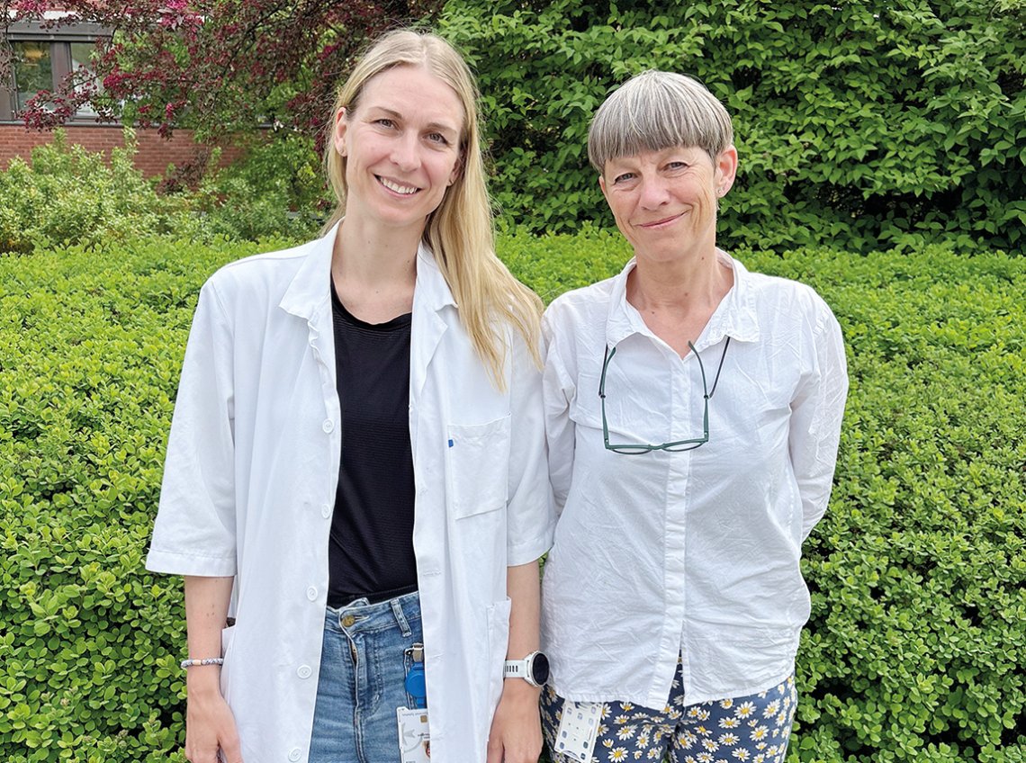 Ida Bos-Haugen (til venstre) er prosjektleder og Ingvild Kjeken er prosjektmedarbeider og ansvarlig for ergoterapidelen i PICASSO-studien.