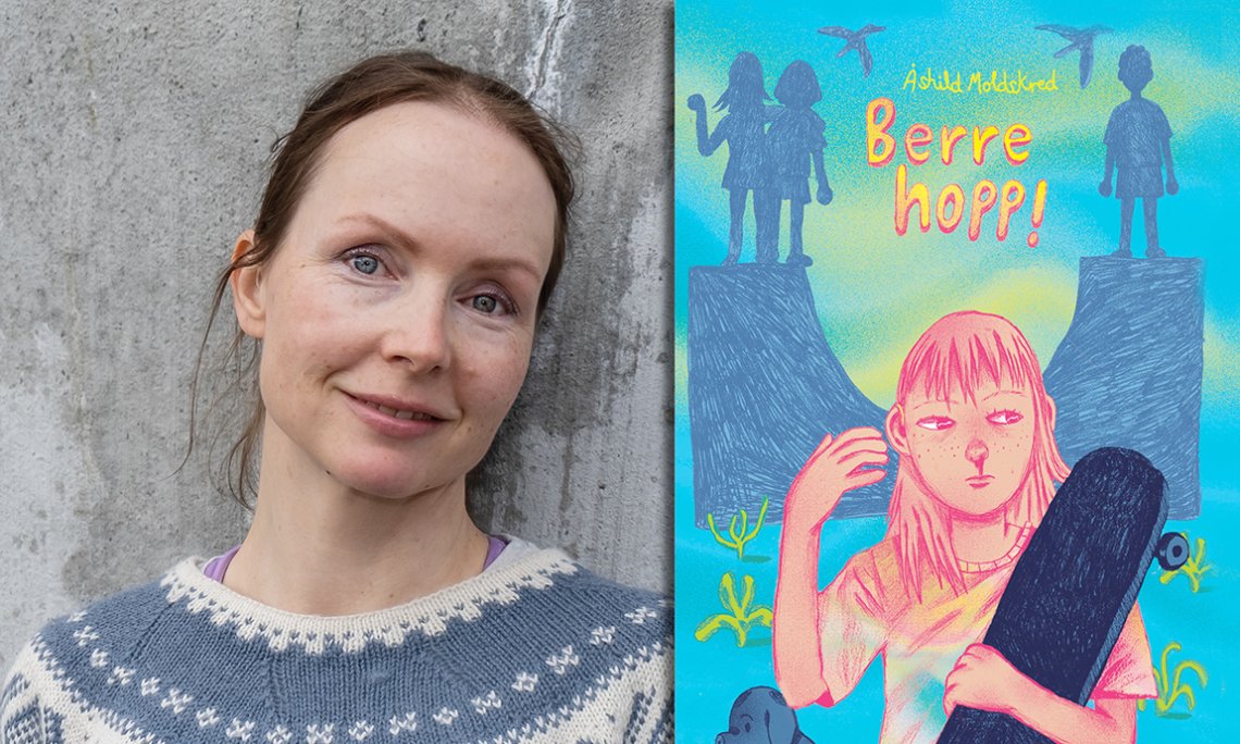 Ergoterapistudent og forfatter Åshild Moldskred har skrevet barneboken «Berre hopp!» Foto: Hilde Wormdahl